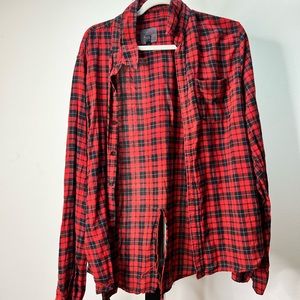 VINTAGE red flannel